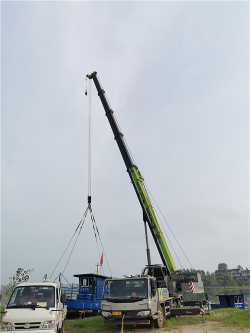 福海县桥梁建设吊装案例
